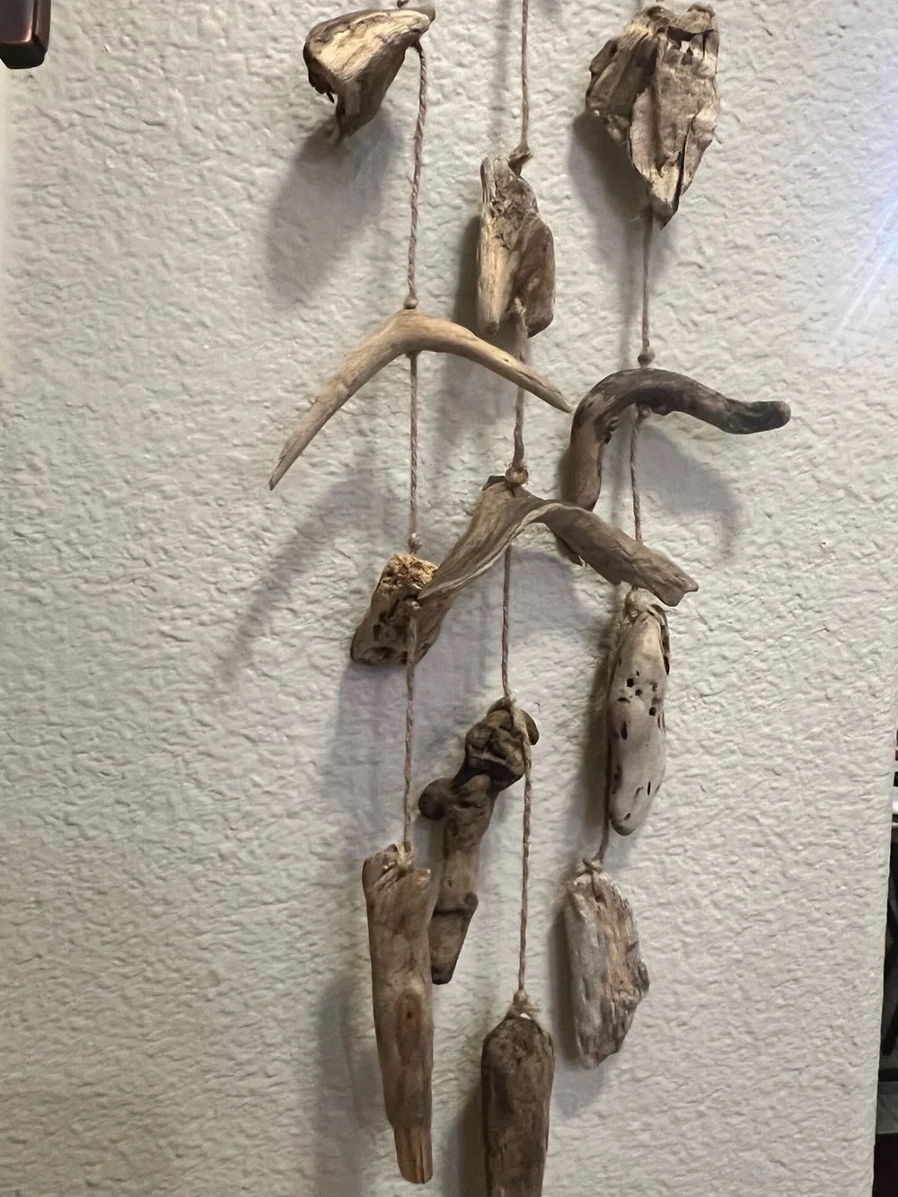 Handmade Driftwood Seaglass Starfish Hanging Wall Decor - Coastal Beach Decor